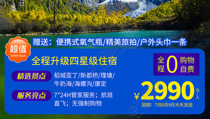 遇见稻城亚丁：简约风旅游海报设计指南